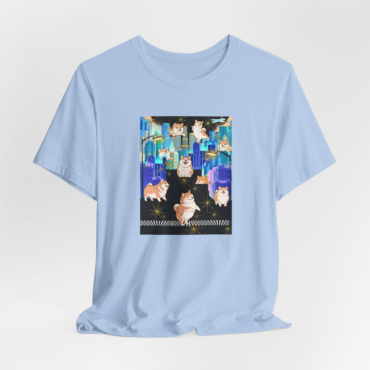 Shiba Inu Cityscape T‑Shirt — One‑of‑a‑Kind Cute Shiba Tee