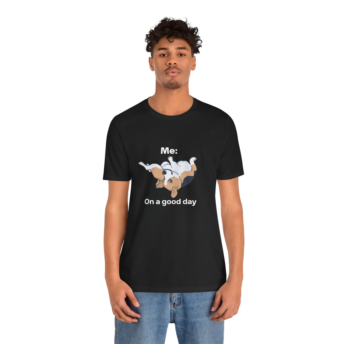 Beagle Rolling Cute Dog Tee — Playful Beagle Graphic T-Shirt