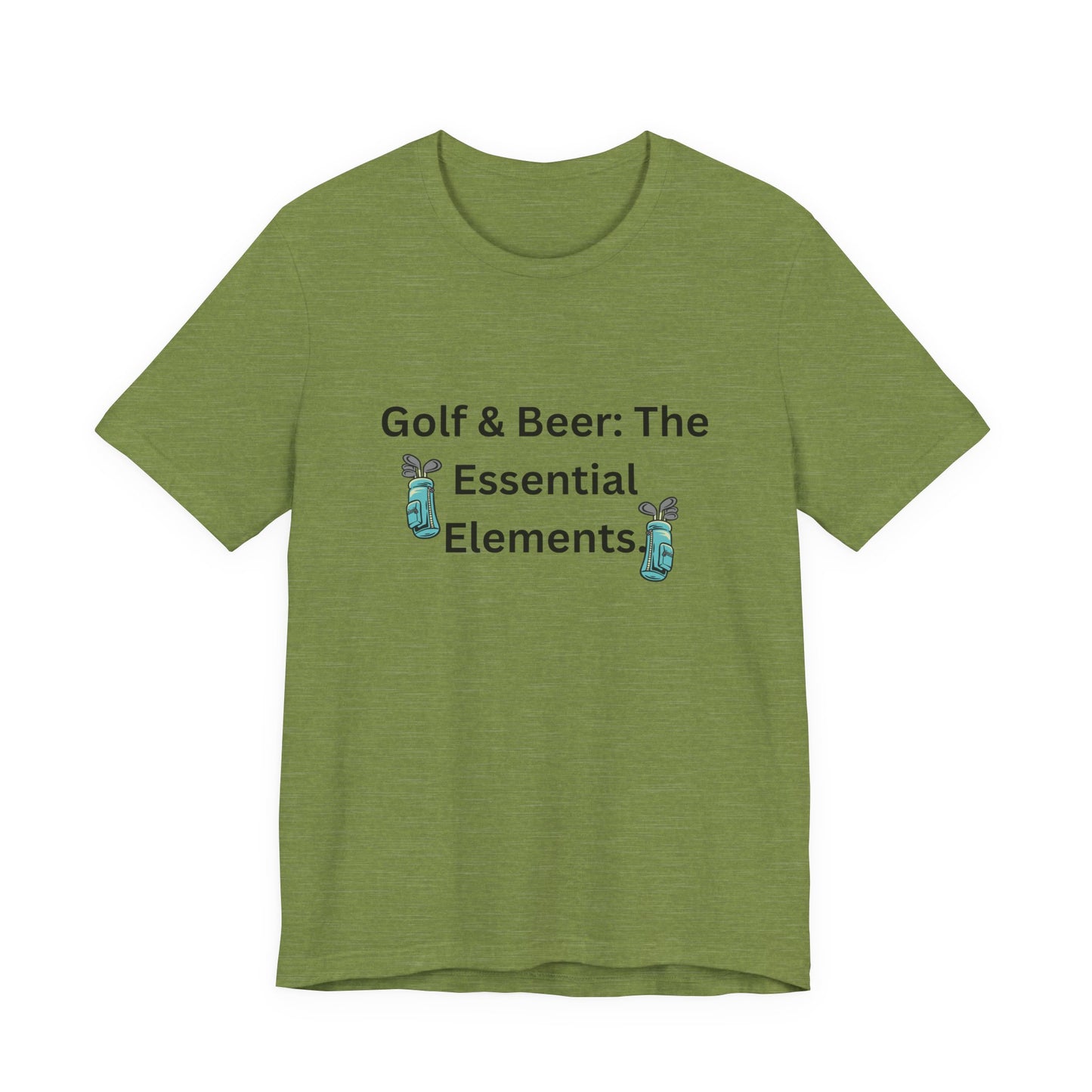 Golf & Beer T-Shirt — "Golf & Beer: The Essential Elements" Casual Graphic Tee for Golfers