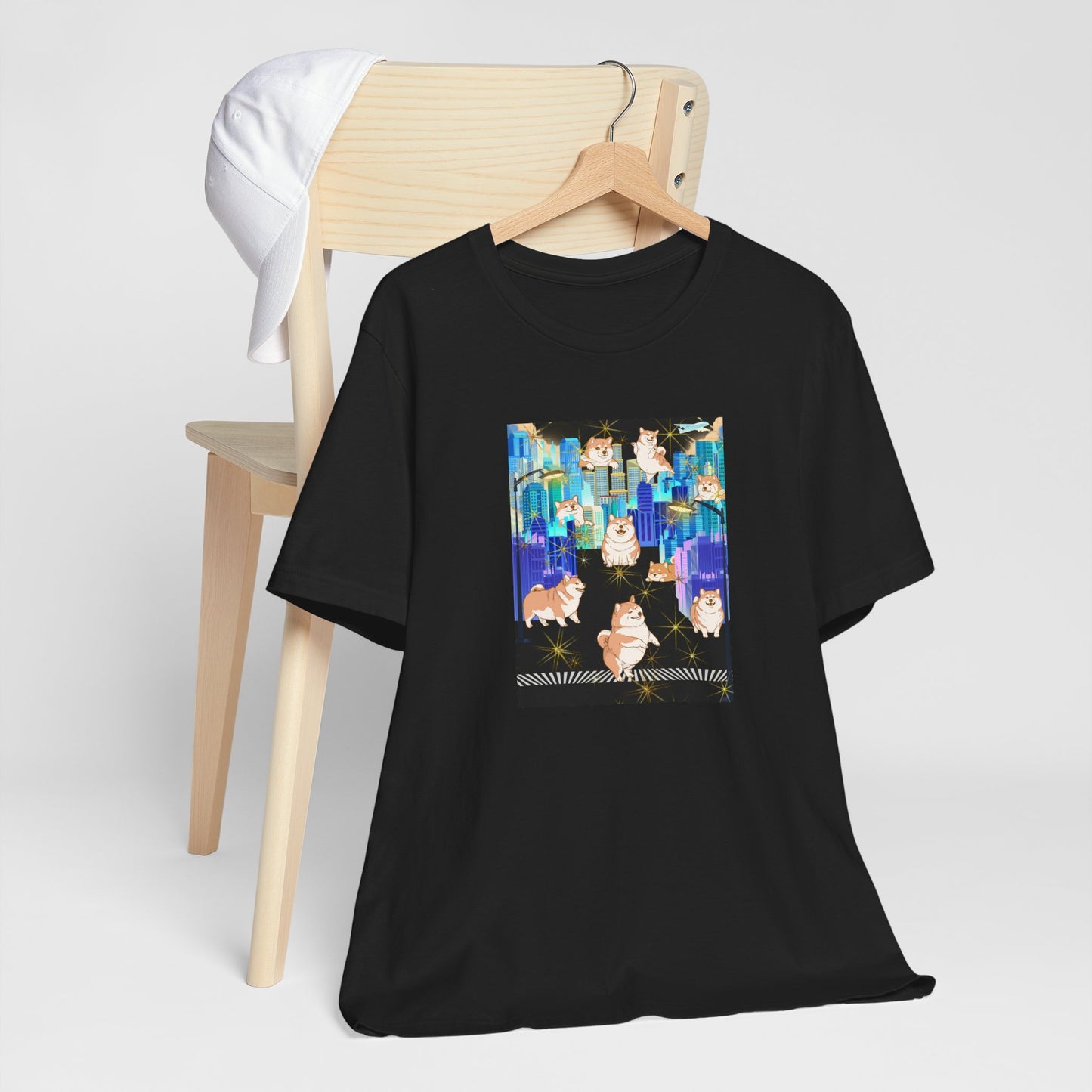 Shiba Inu Cityscape T‑Shirt — One‑of‑a‑Kind Cute Shiba Tee