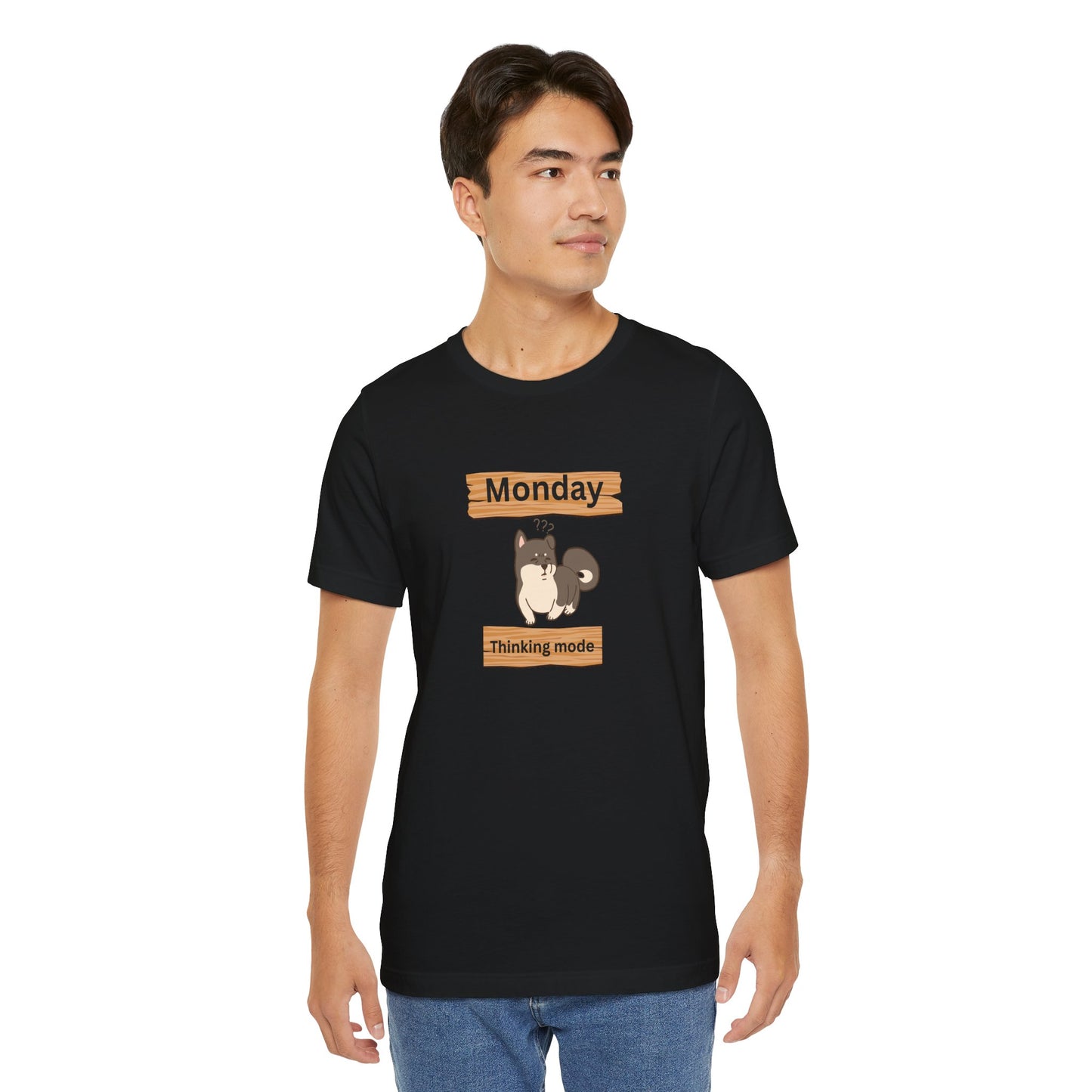 Monday Thinking Mode T-Shirt — Cute Shiba Inu Graphic Tee