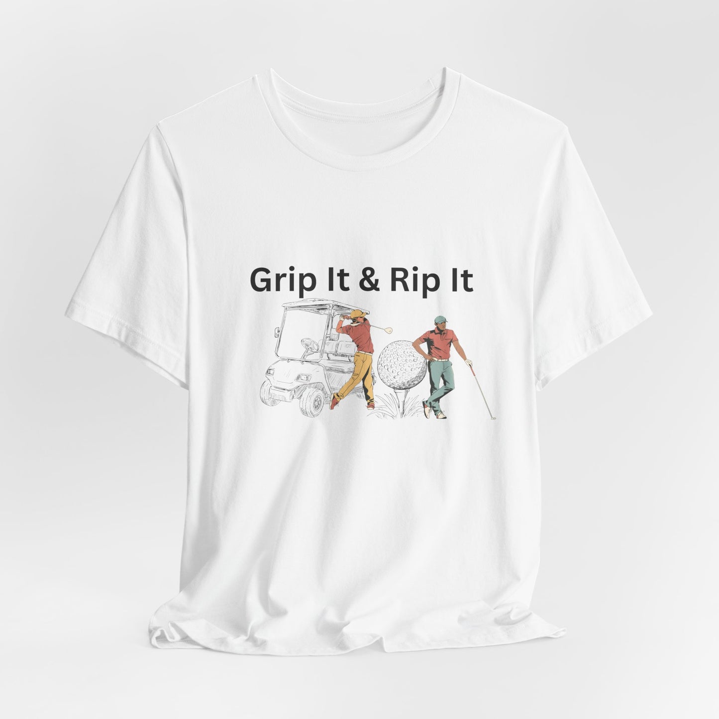 Golf T-Shirt – "Grip It & Rip It" Vintage Golfers Design