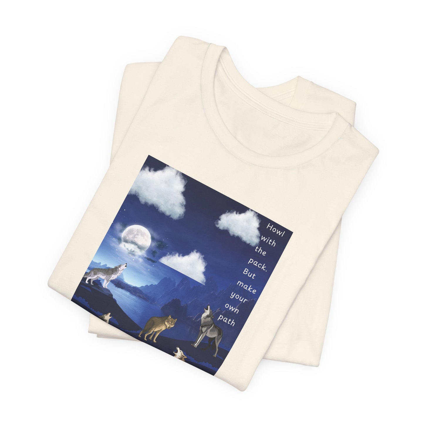 Wolf Moon Graphic Tee — "Pack Makes a House a Home"