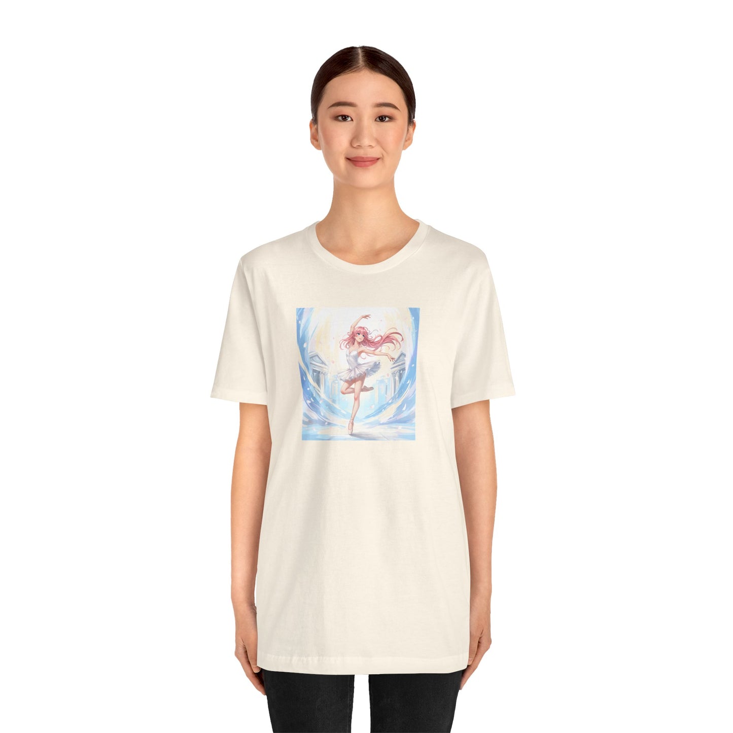 Anime Girl Dance T-Shirt — Pastel Skater City Illustration Tee