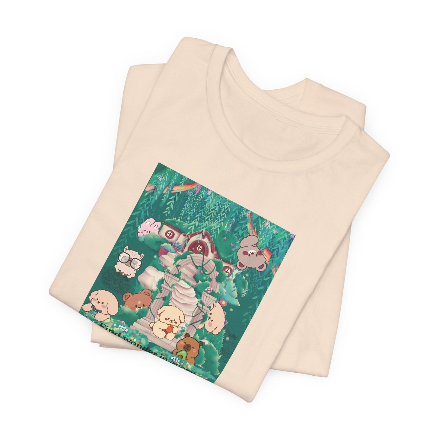T-Shirt — 'Find Wonder in Every Whisper of the Woods' Cute Forest Animals Graphic Tee