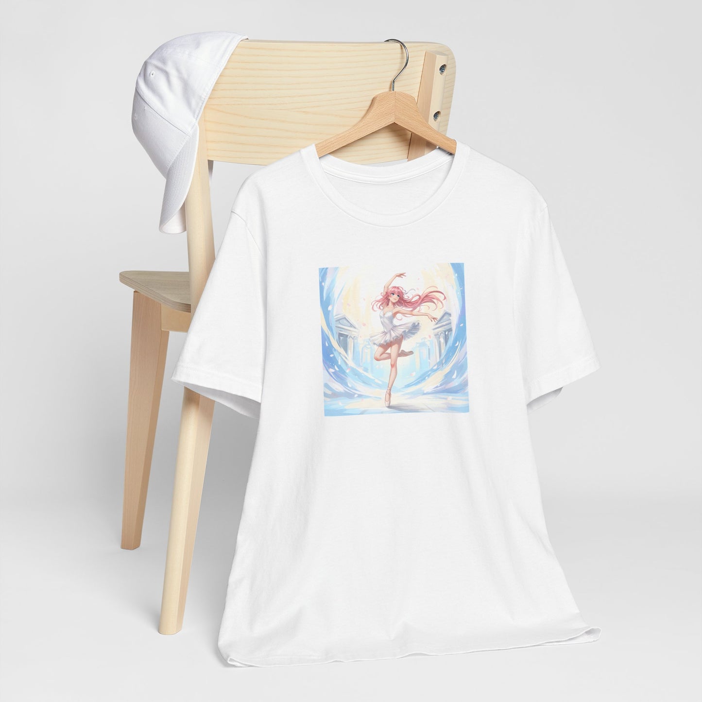 Anime Girl Dance T-Shirt — Pastel Skater City Illustration Tee
