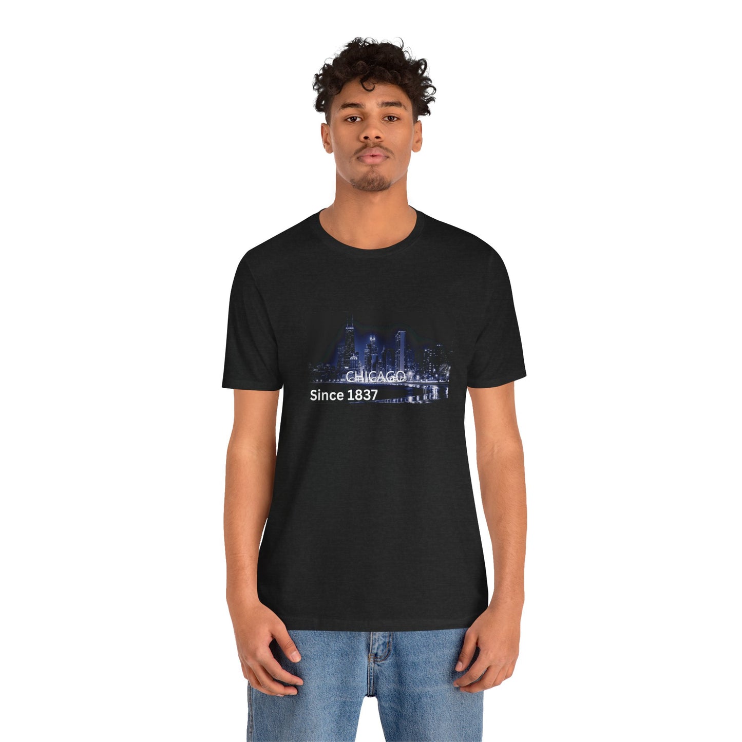Chicago Skyline T-Shirt — "CHICAGO Since 1837" Nightscape Tee
