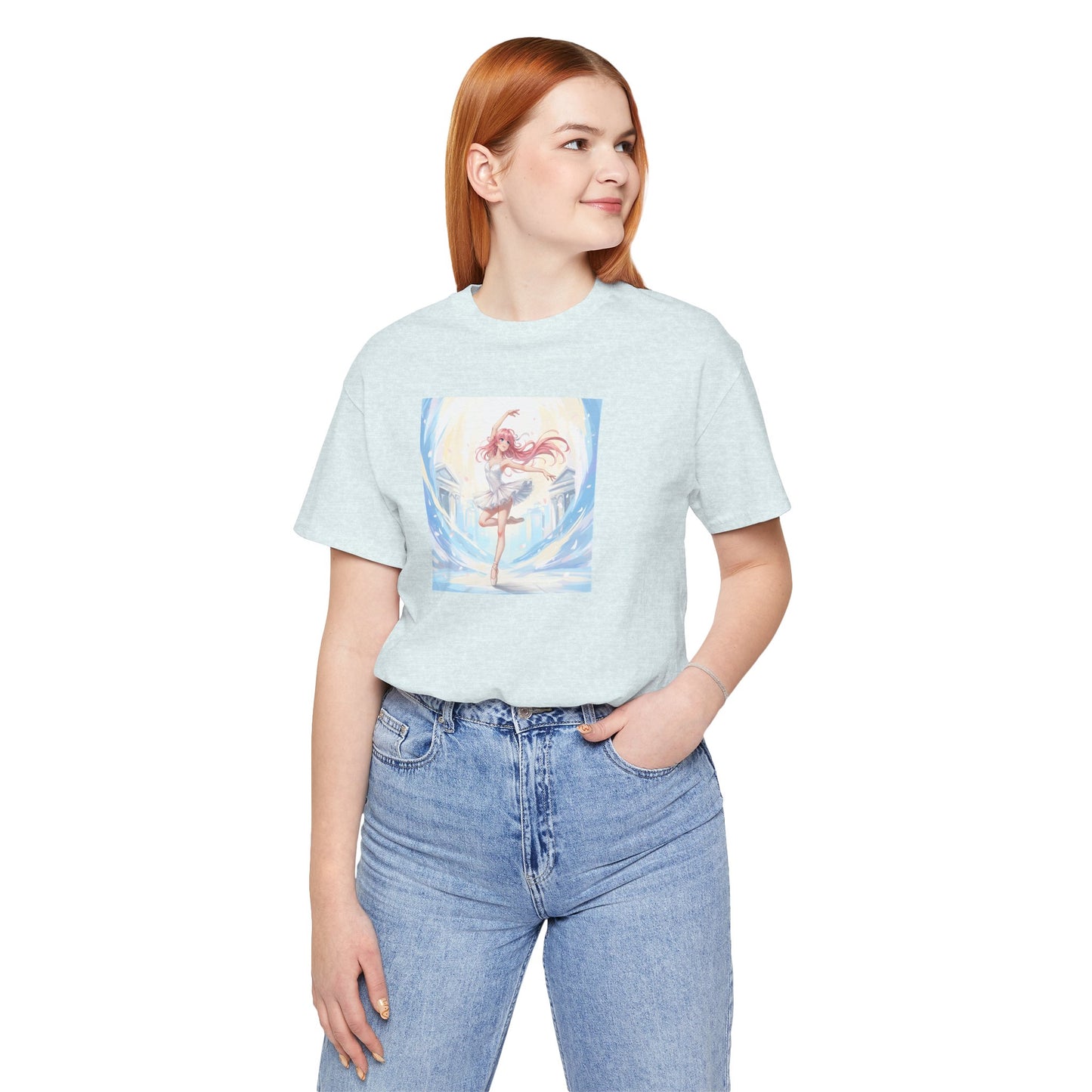Anime Girl Dance T-Shirt — Pastel Skater City Illustration Tee