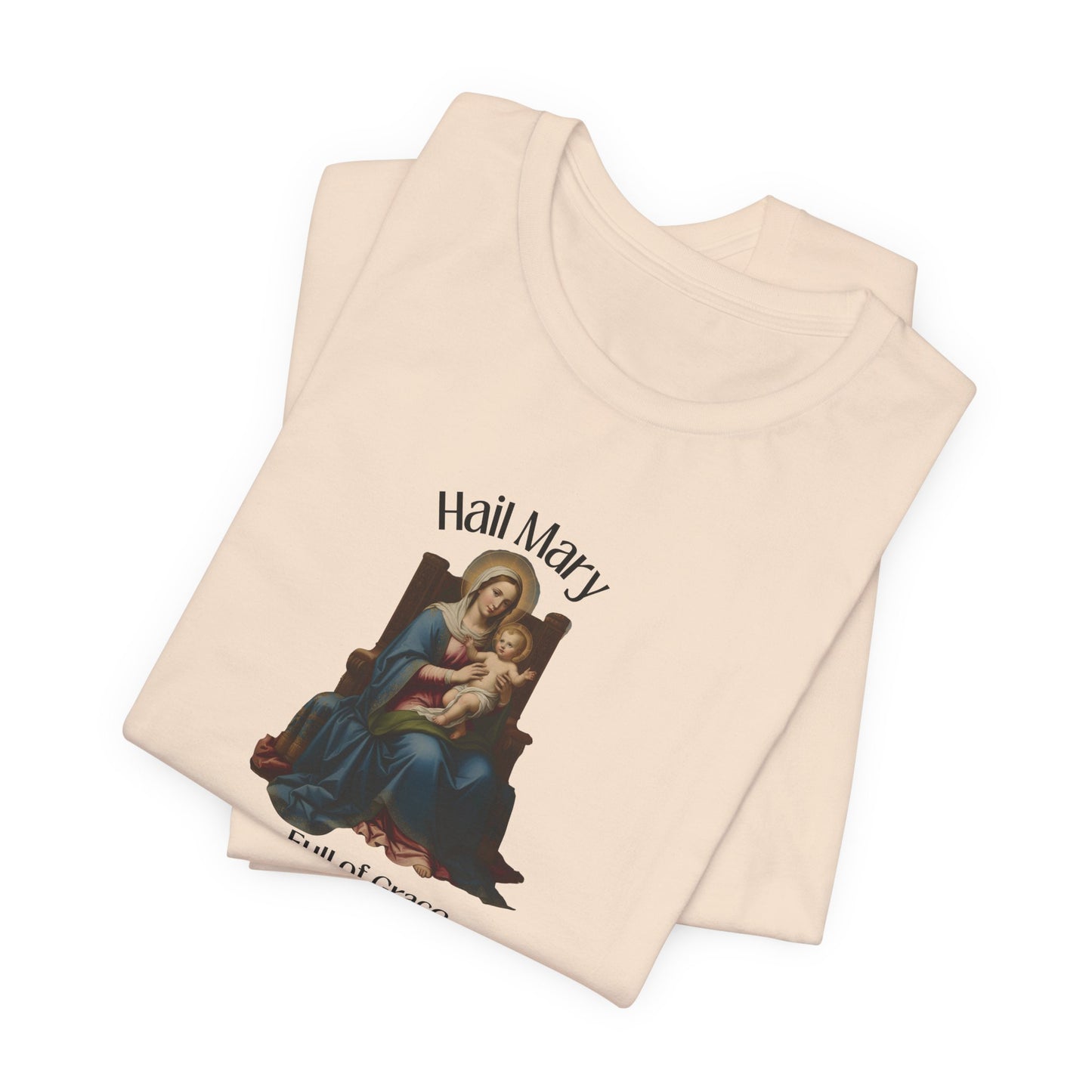 Hail Mary "Full of Grace" Tee — Vintage Madonna Prayer T-Shirt