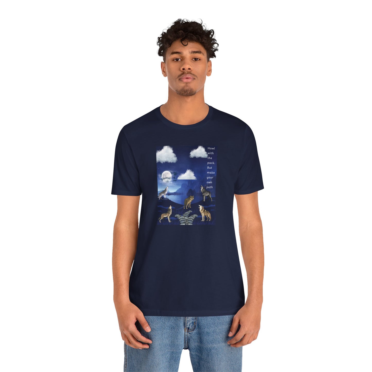 Wolf Moon Graphic Tee — "Pack Makes a House a Home"