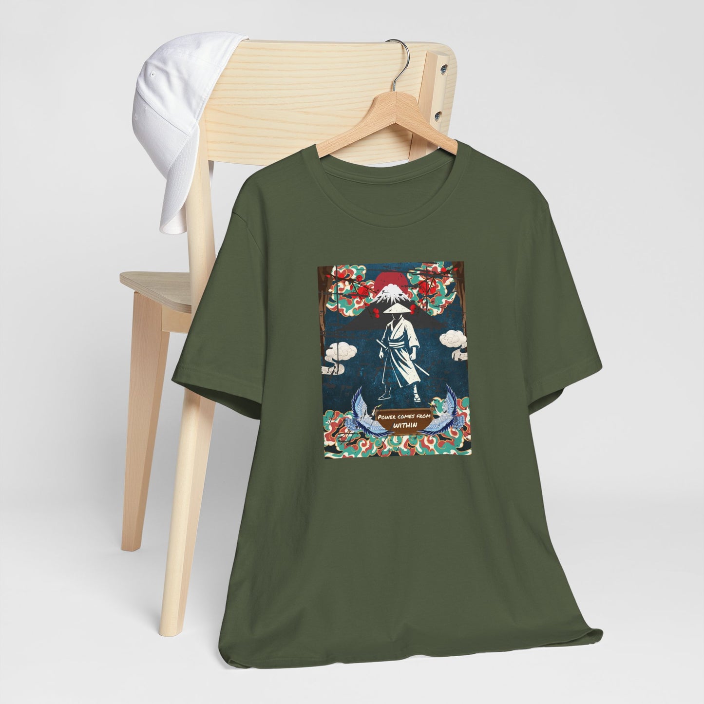Samurai Sunset Graphic Tee — Vintage Japanese Warrior Illustration T-Shirt
