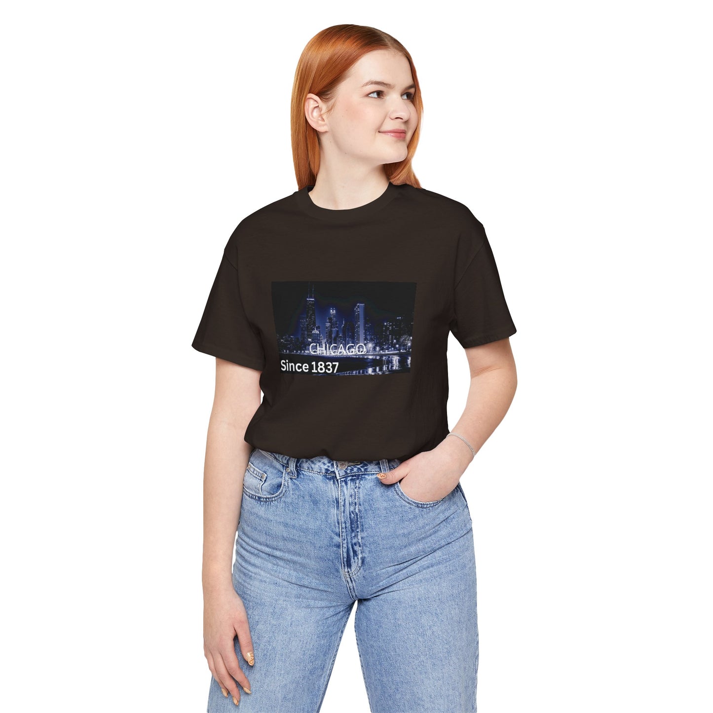 Chicago Skyline T-Shirt — "CHICAGO Since 1837" Nightscape Tee
