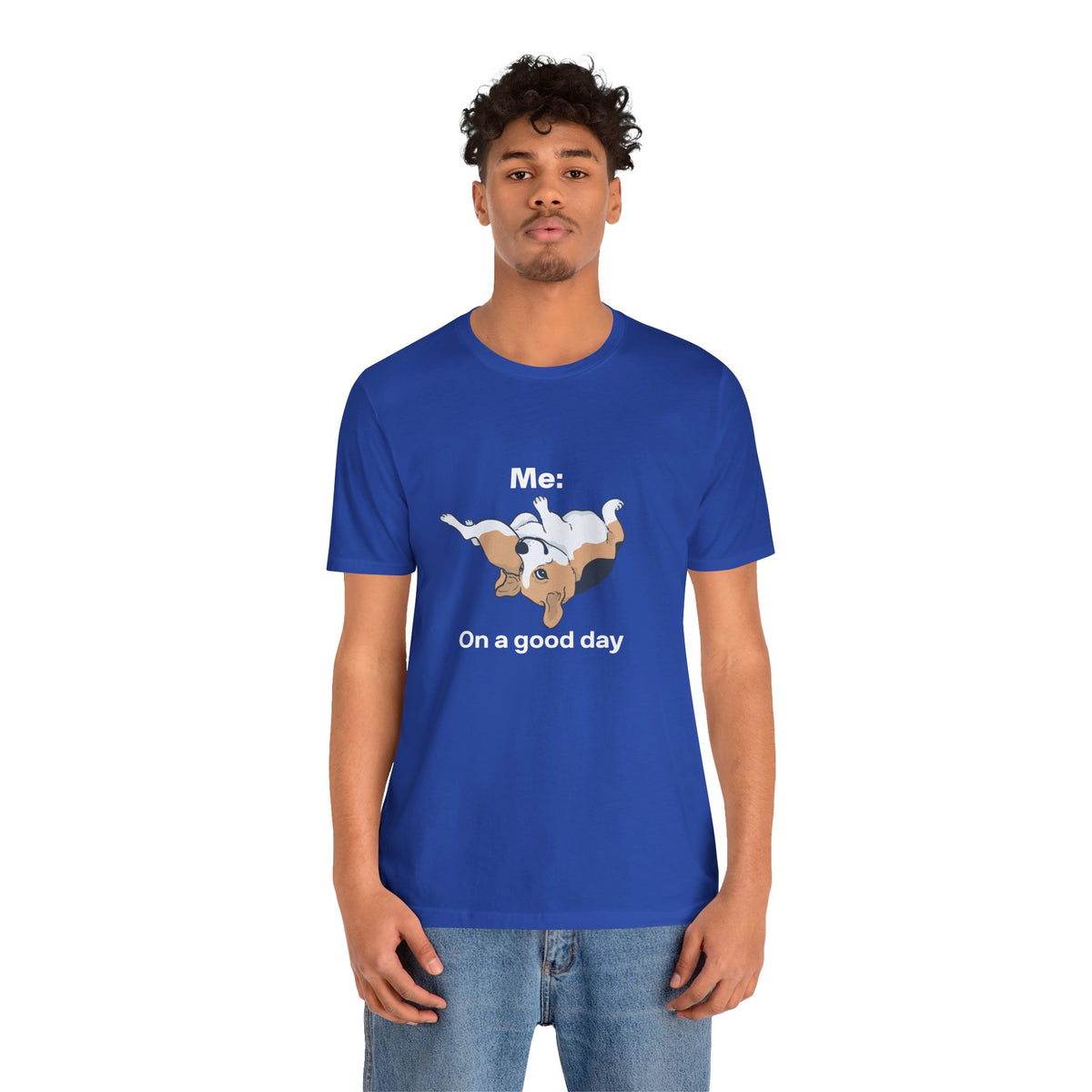 Beagle Rolling Cute Dog Tee — Playful Beagle Graphic T-Shirt