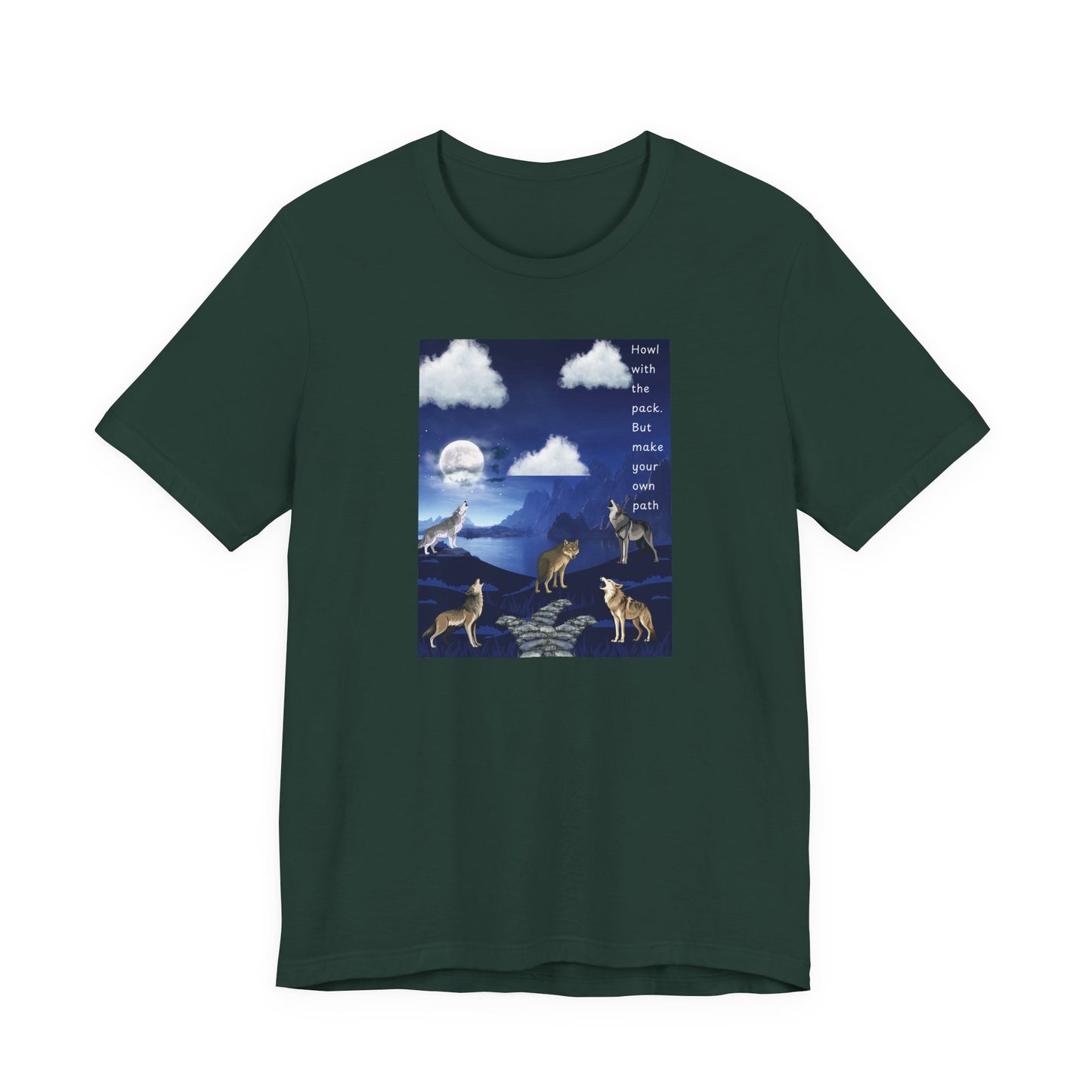 Wolf Moon Graphic Tee — "Pack Makes a House a Home"
