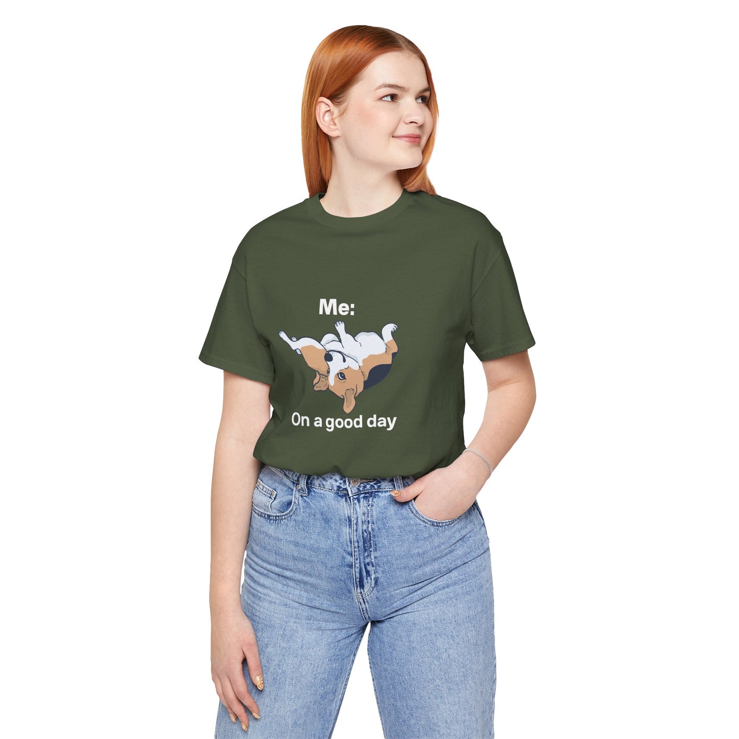 Beagle Rolling Cute Dog Tee — Playful Beagle Graphic T-Shirt