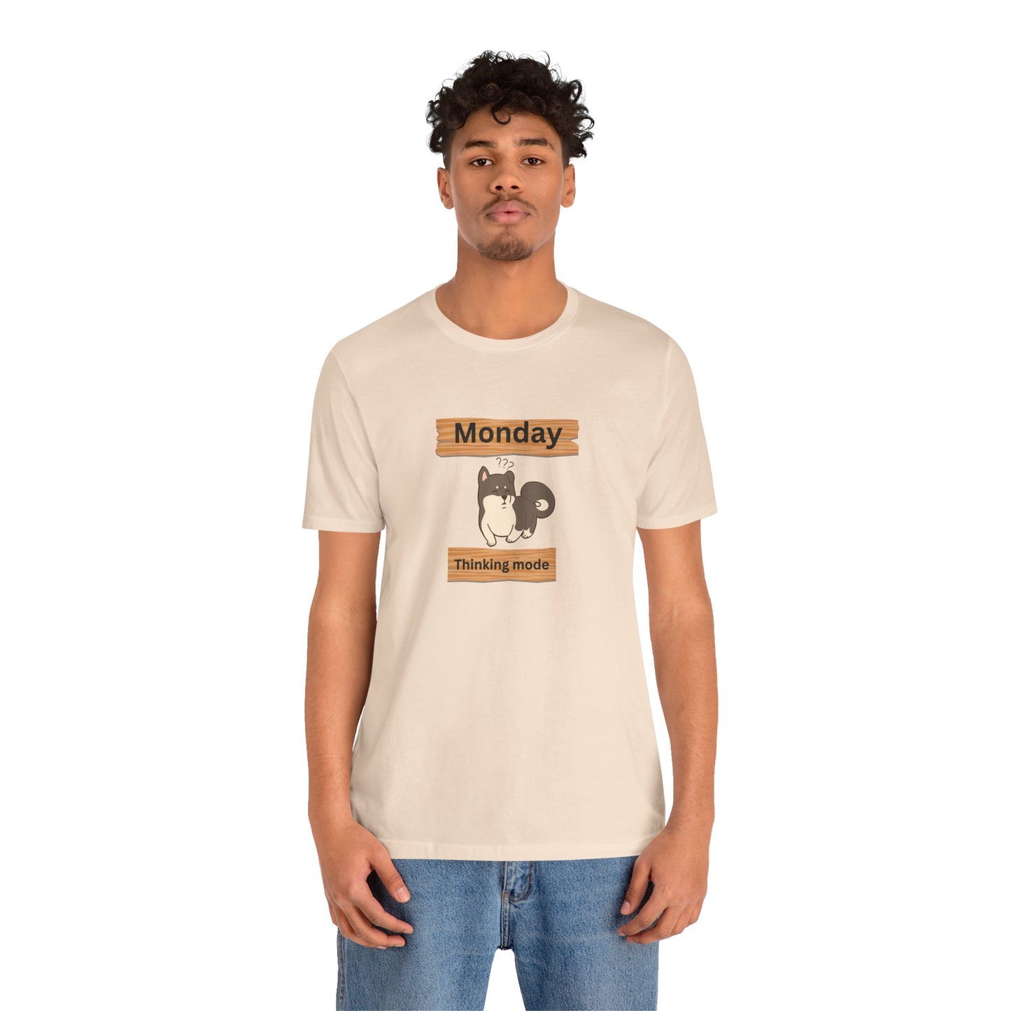 Monday Thinking Mode T-Shirt — Cute Shiba Inu Graphic Tee