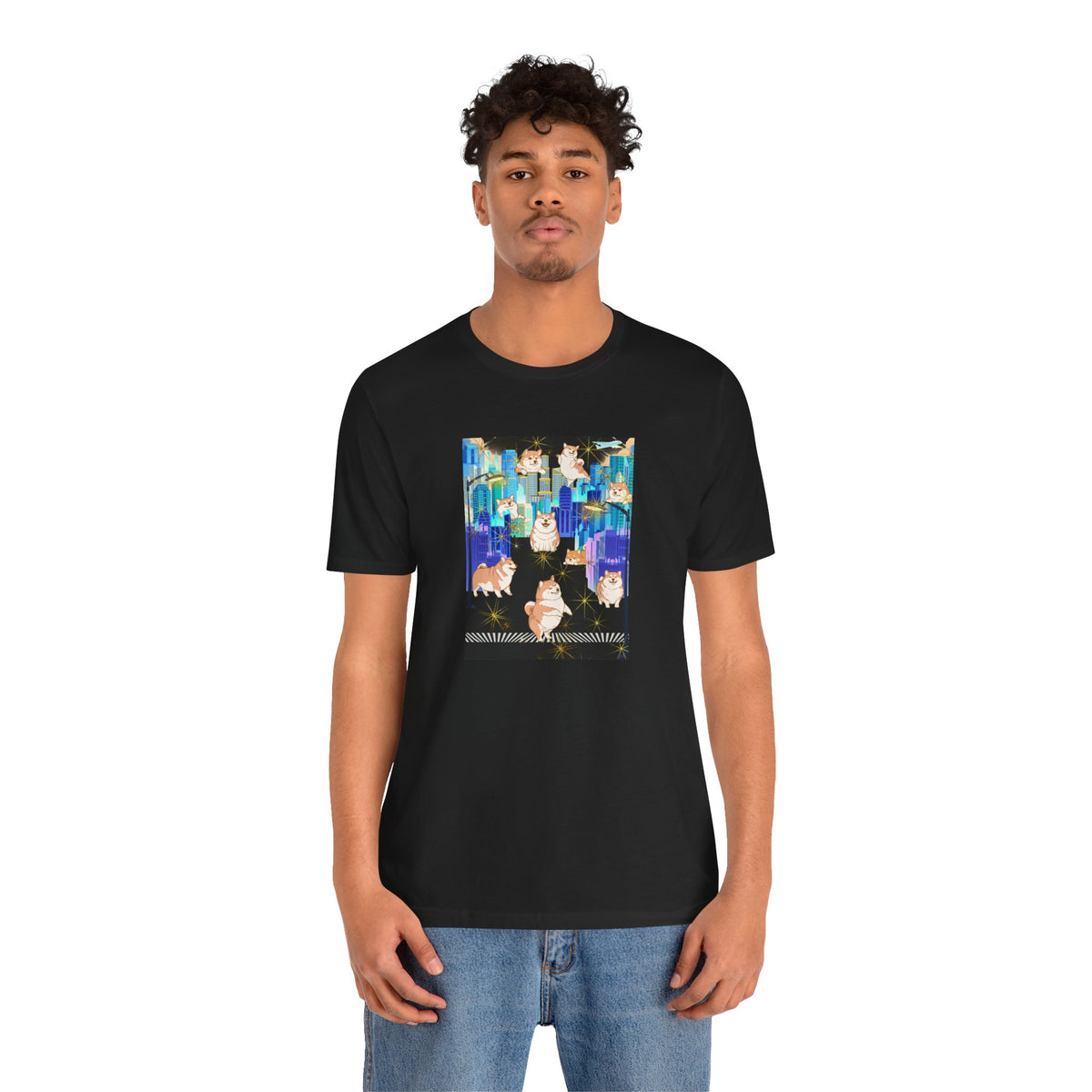 Shiba Inu Cityscape T‑Shirt — One‑of‑a‑Kind Cute Shiba Tee