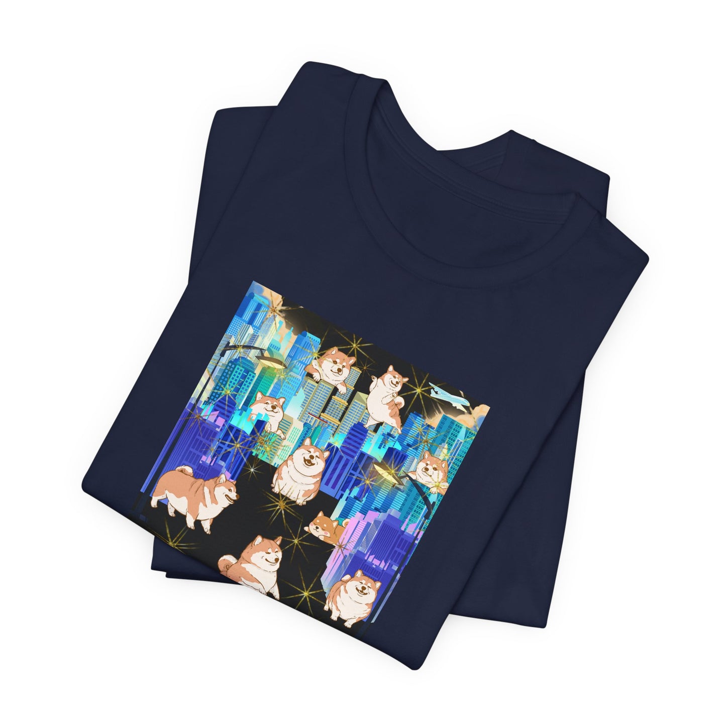 Shiba Inu Cityscape T‑Shirt — One‑of‑a‑Kind Cute Shiba Tee