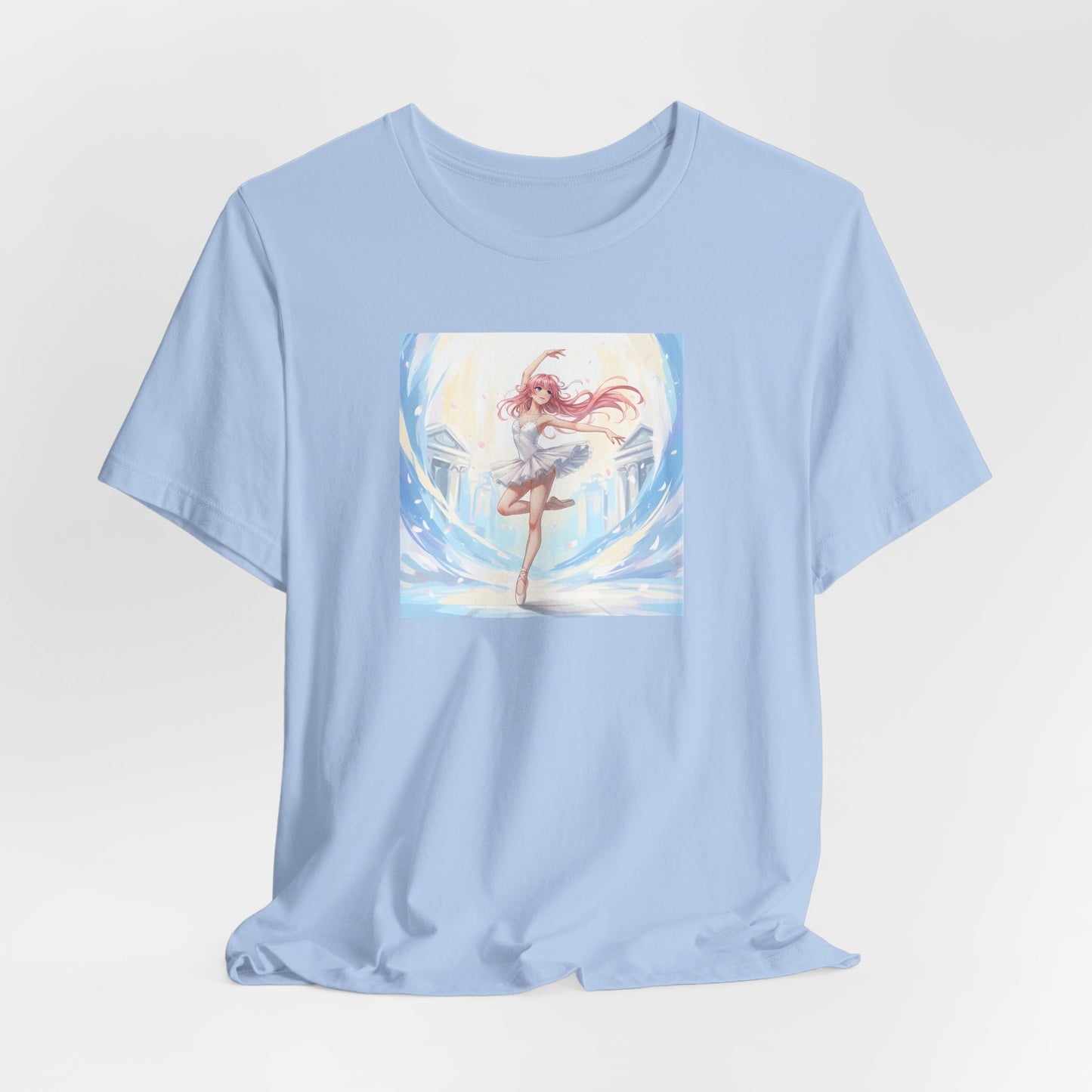 Anime Girl Dance T-Shirt — Pastel Skater City Illustration Tee