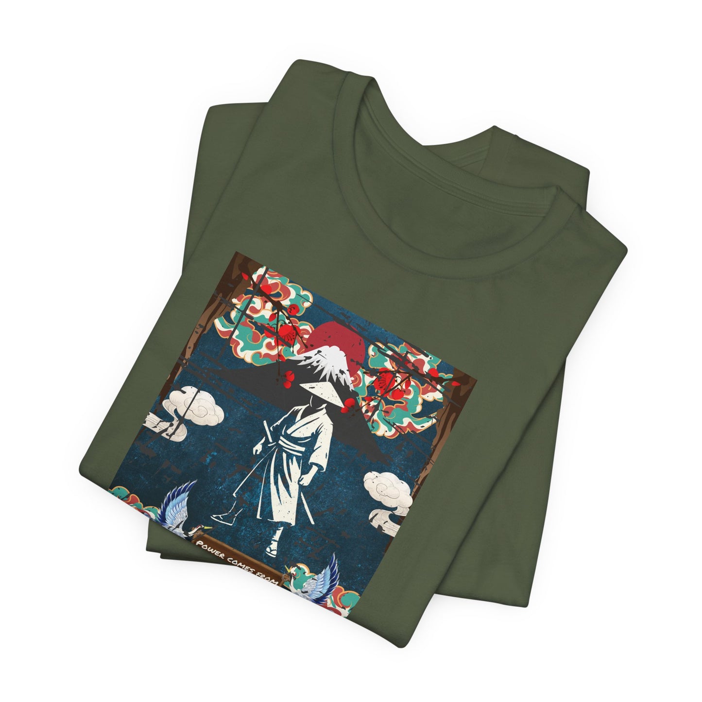 Samurai Sunset Graphic Tee — Vintage Japanese Warrior Illustration T-Shirt