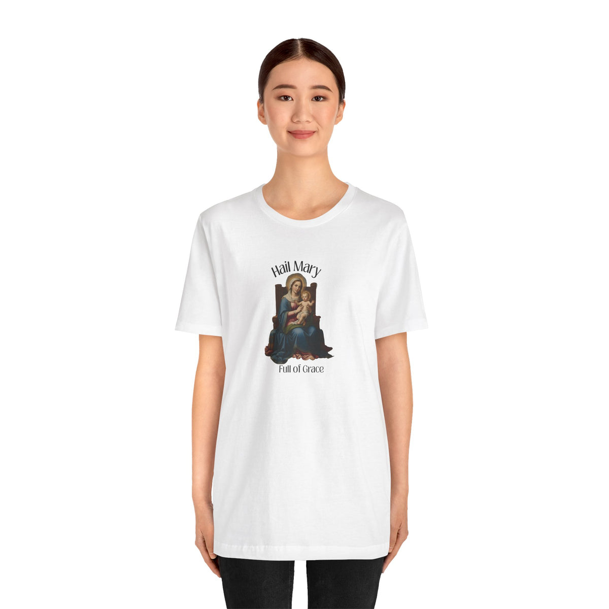 Hail Mary "Full of Grace" Tee — Vintage Madonna Prayer T-Shirt