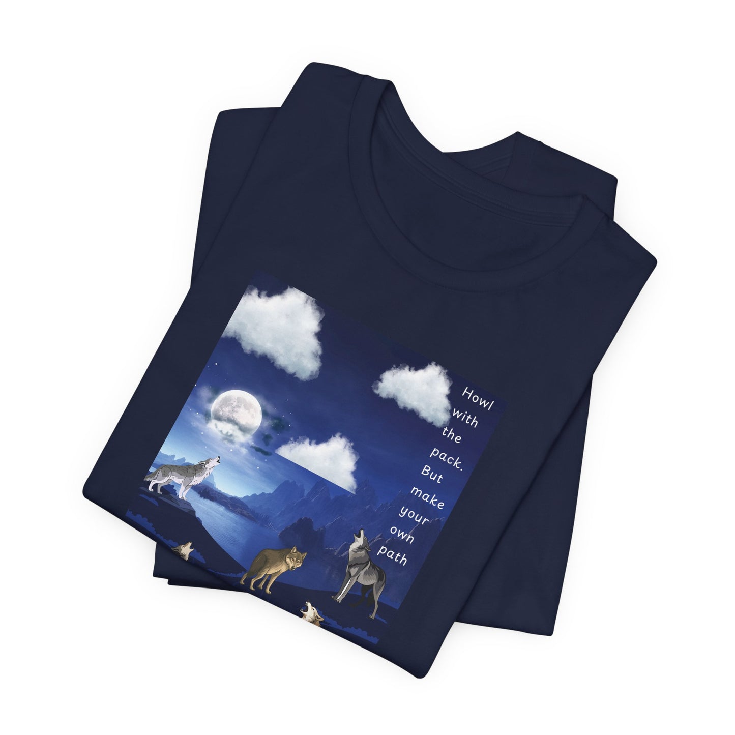 Wolf Moon Graphic Tee — "Pack Makes a House a Home"