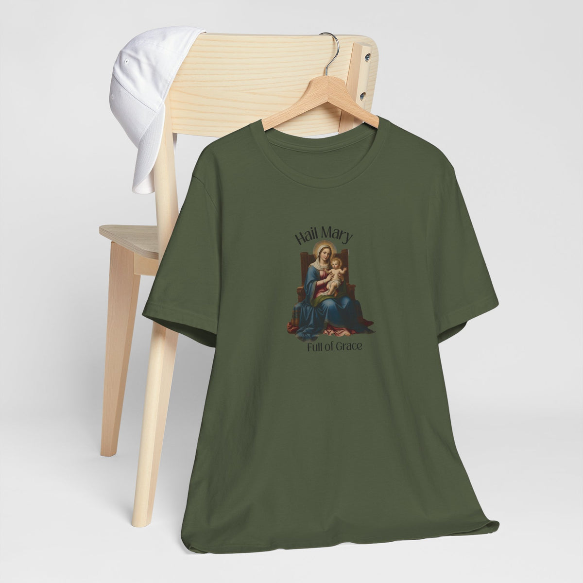 Hail Mary "Full of Grace" Tee — Vintage Madonna Prayer T-Shirt