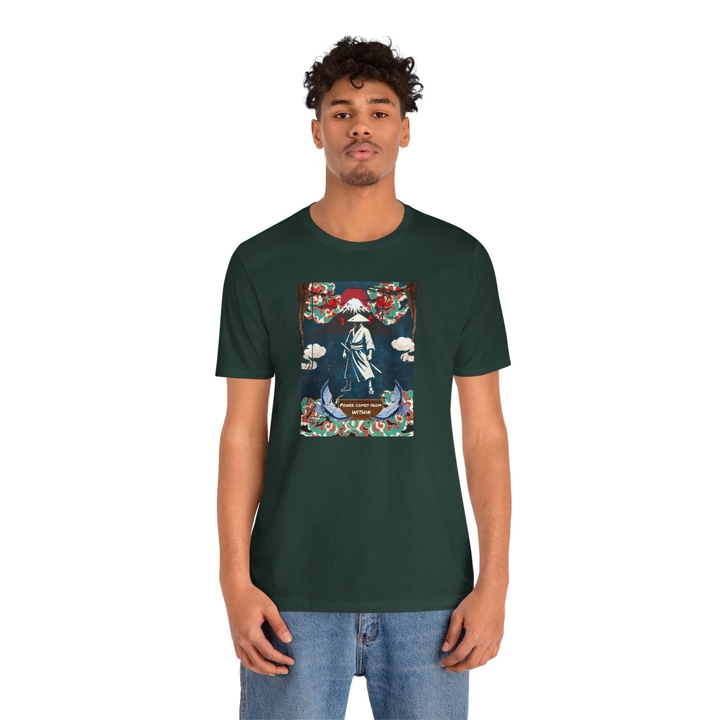 Samurai Sunset Graphic Tee — Vintage Japanese Warrior Illustration T-Shirt