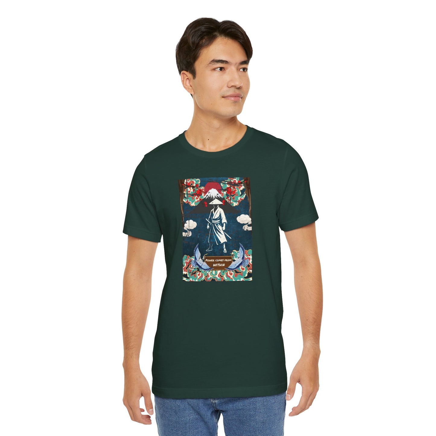 Samurai Sunset Graphic Tee — Vintage Japanese Warrior Illustration T-Shirt