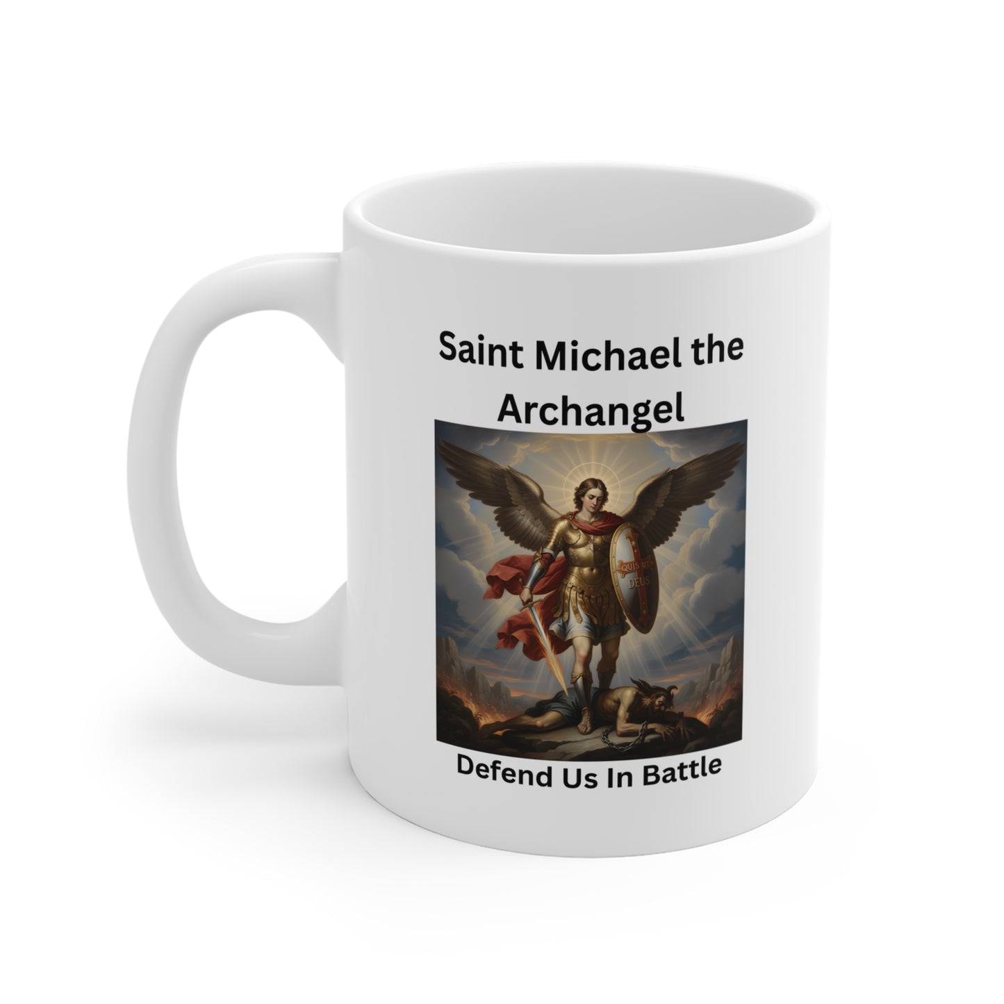 Saint Michael the Archangel Coffee Mug – Defend Us In Battle 11oz