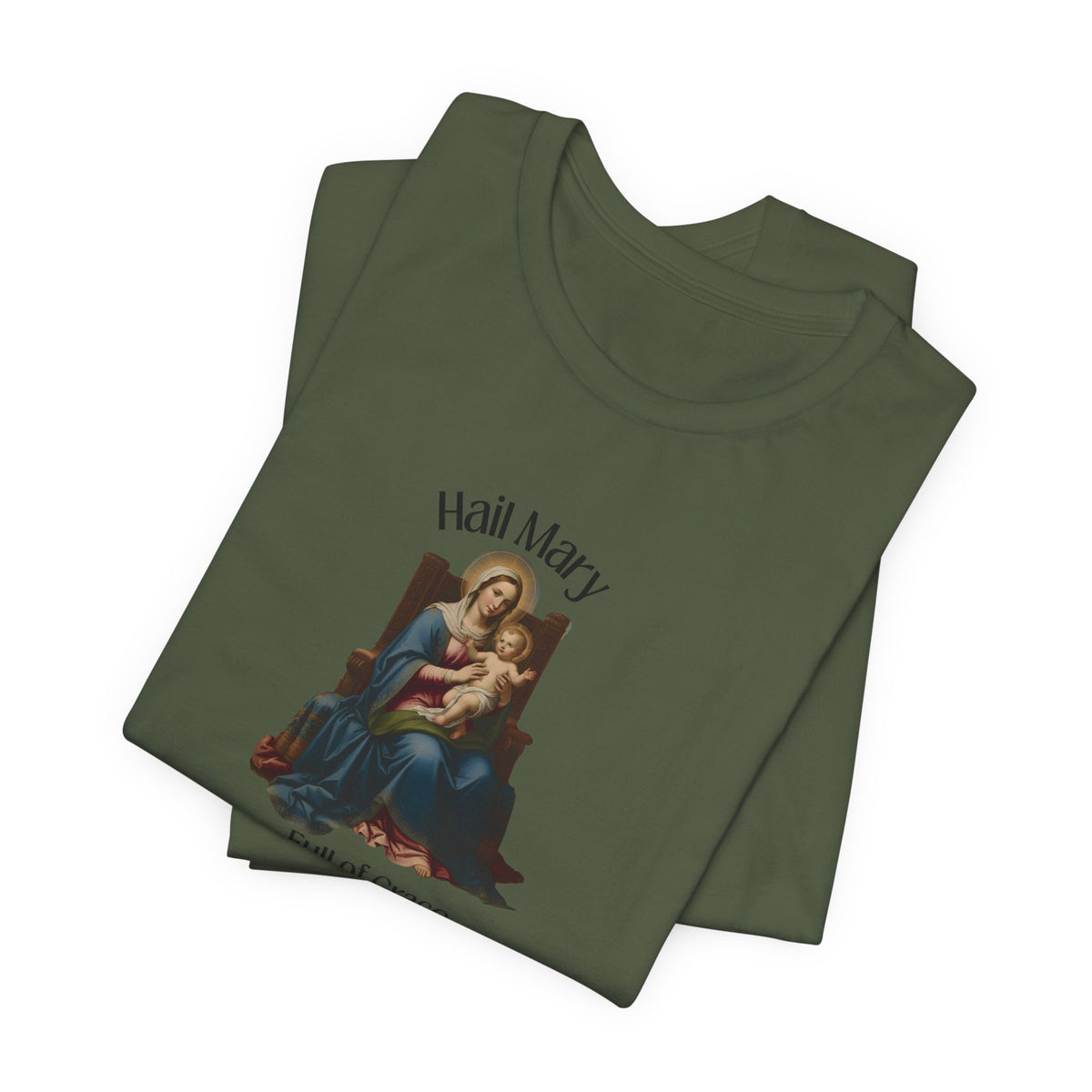 Hail Mary "Full of Grace" Tee — Vintage Madonna Prayer T-Shirt