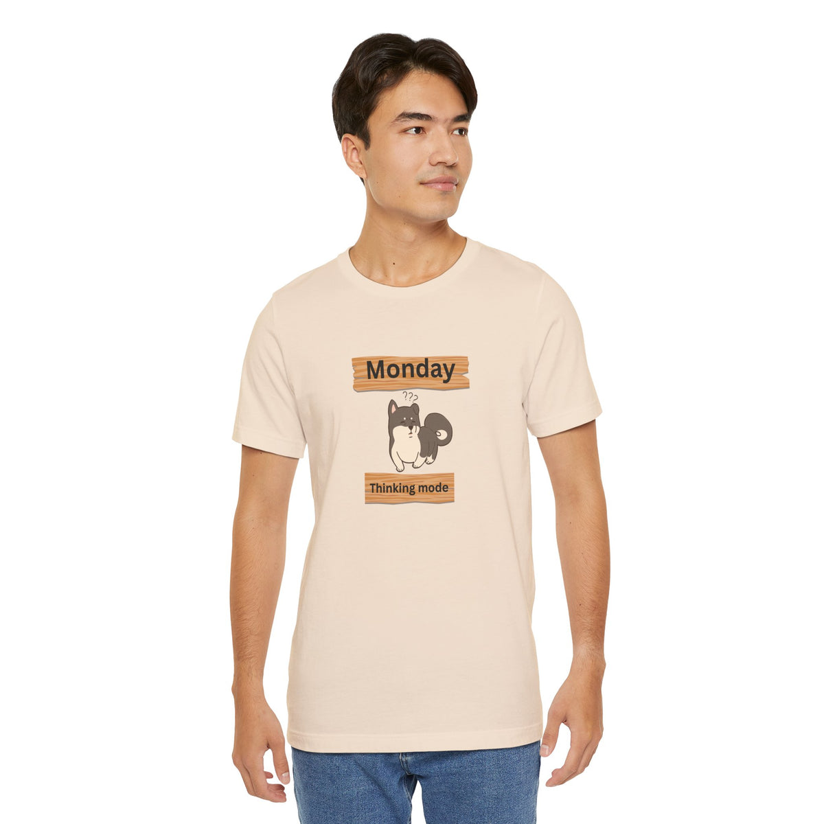 Monday Thinking Mode T-Shirt — Cute Shiba Inu Graphic Tee