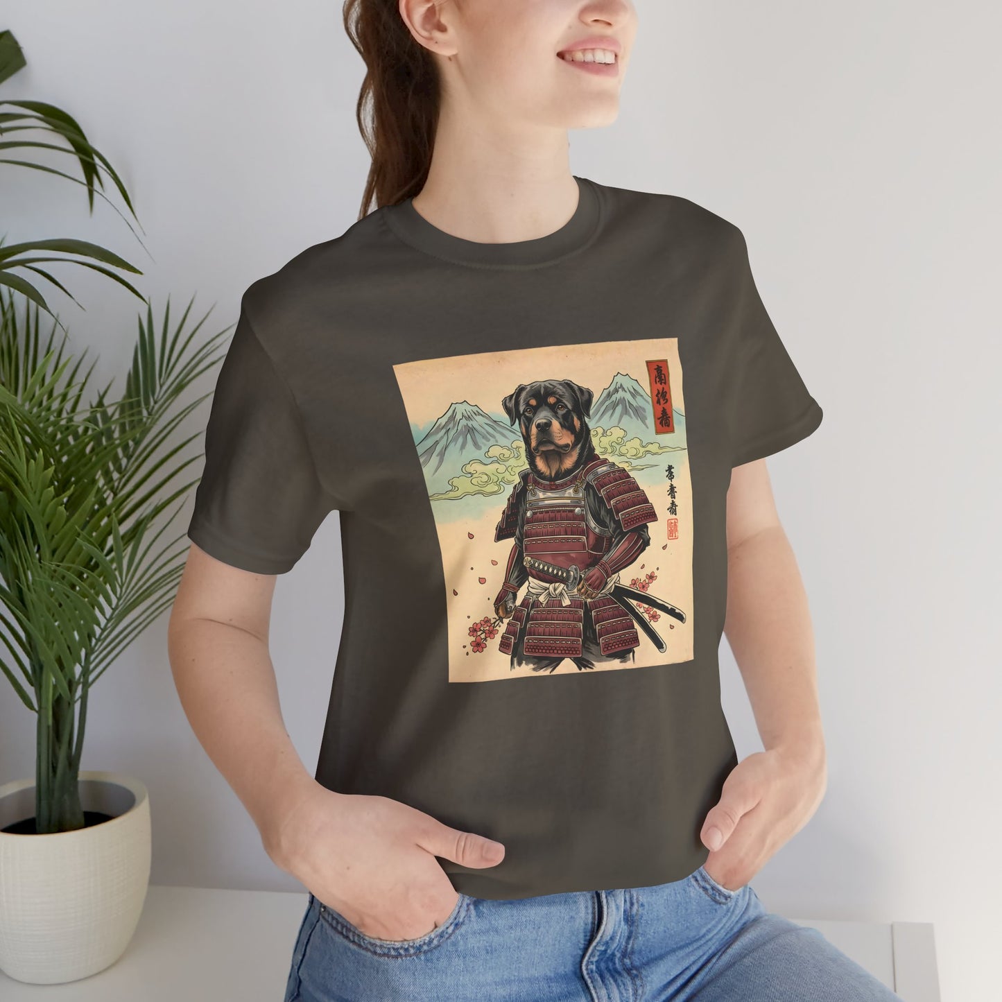Samurai Rottweiler T-Shirt — Warrior Dog Graphic Tee