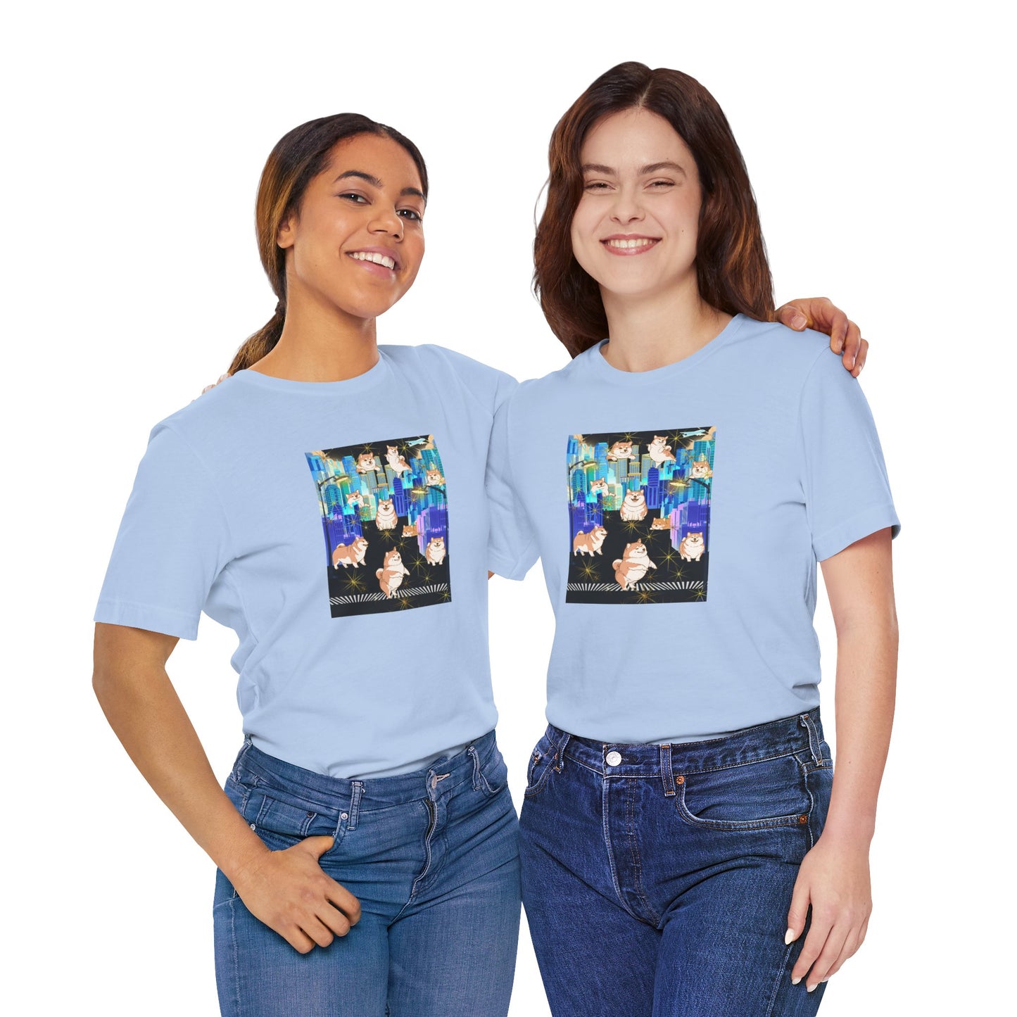 Shiba Inu Cityscape T‑Shirt — One‑of‑a‑Kind Cute Shiba Tee