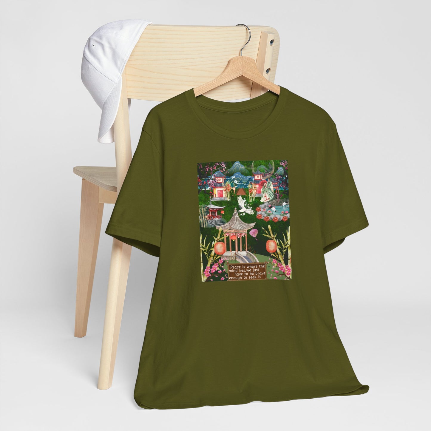 Japanese Garden Graphic Tee — Peaceful Pagoda & Lantern Art T-Shirt