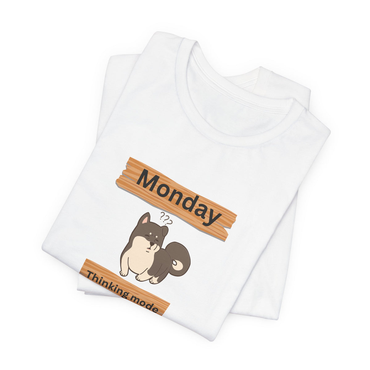 Monday Thinking Mode T-Shirt — Cute Shiba Inu Graphic Tee