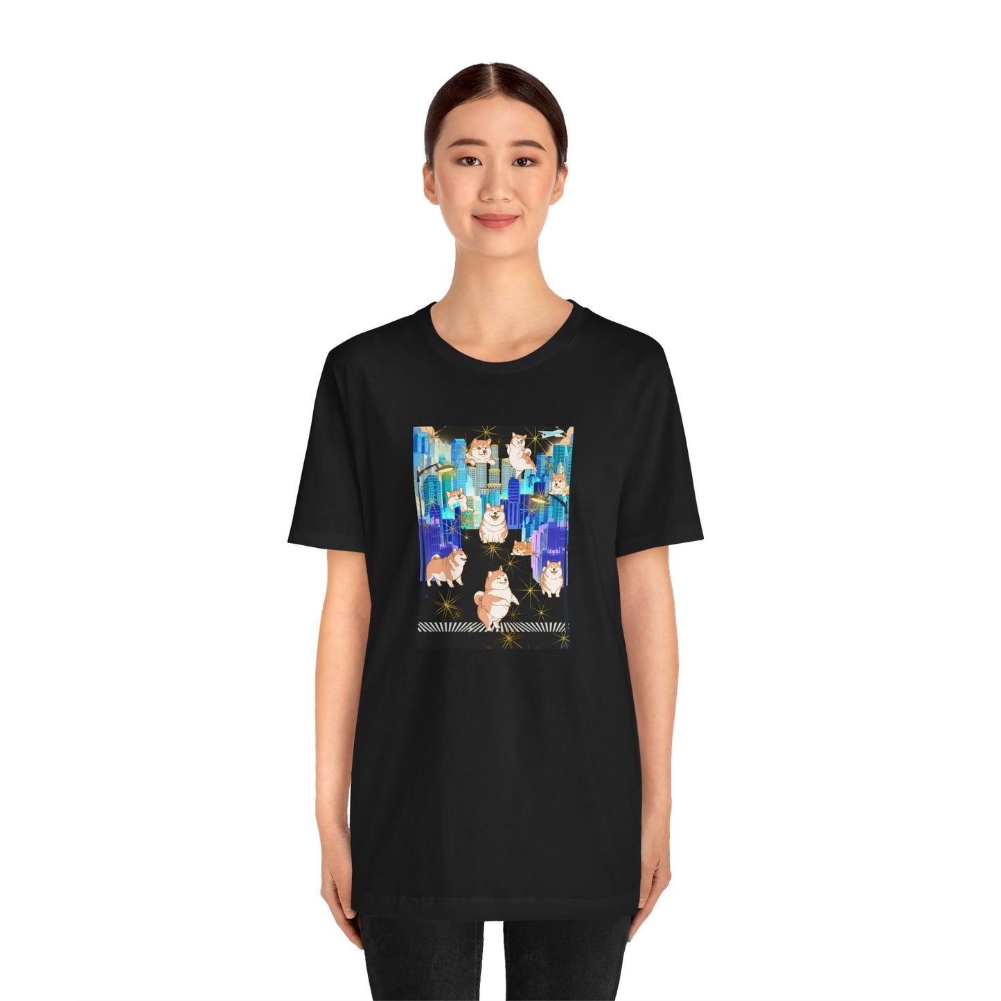 Shiba Inu Cityscape T‑Shirt — One‑of‑a‑Kind Cute Shiba Tee