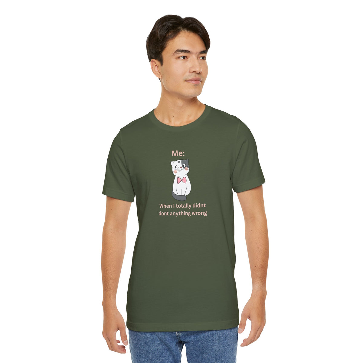 Kawaii Cat Tee — "When I Didn’t Do Anything Wrong" Cute Graphic T-Shirt