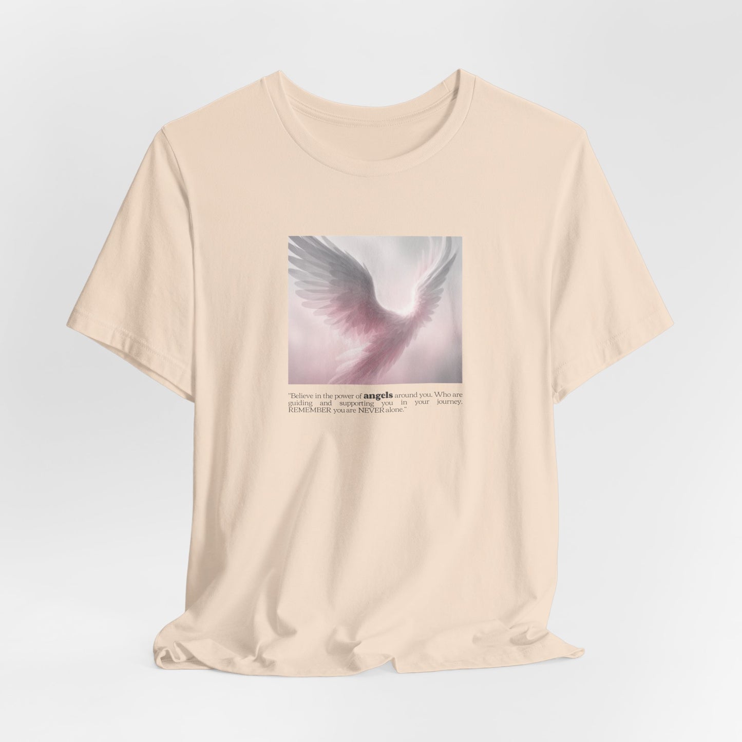 Angel Wings Tee – Soft Pink Guardian Angel Graphic T-Shirt
