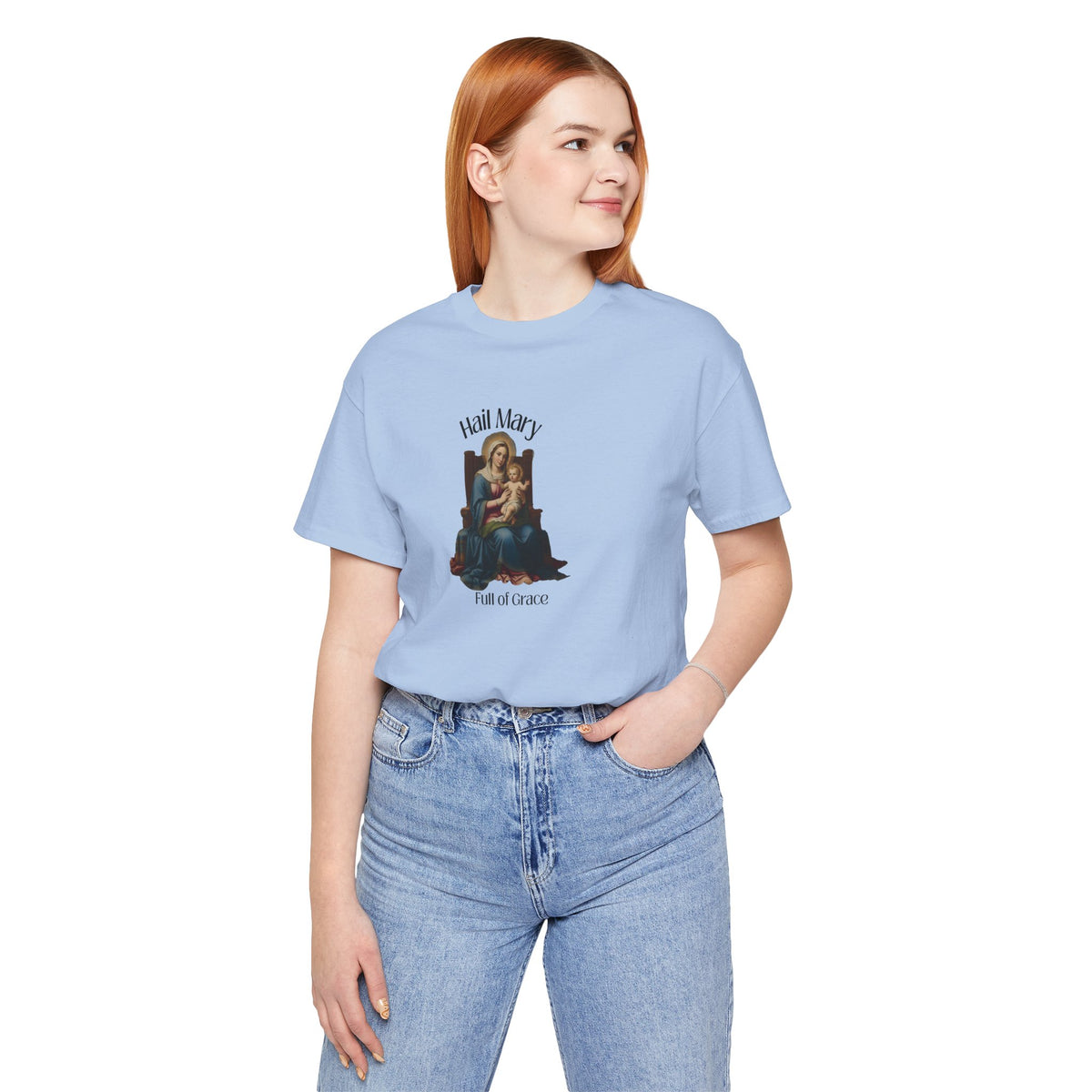 Hail Mary "Full of Grace" Tee — Vintage Madonna Prayer T-Shirt