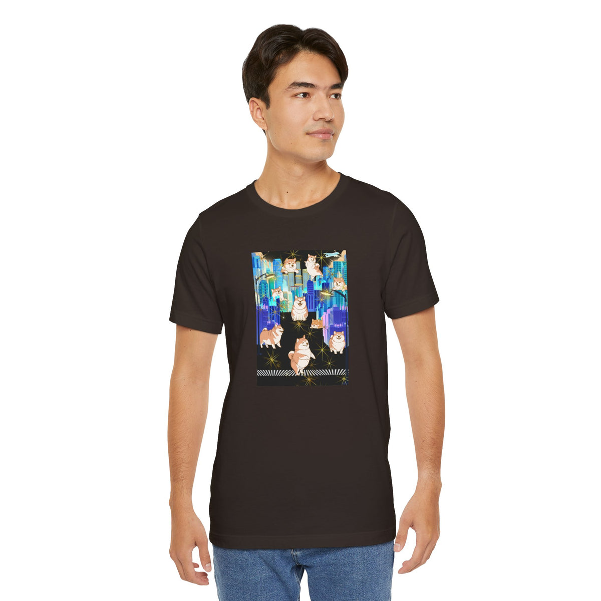 Shiba Inu Cityscape T‑Shirt — One‑of‑a‑Kind Cute Shiba Tee