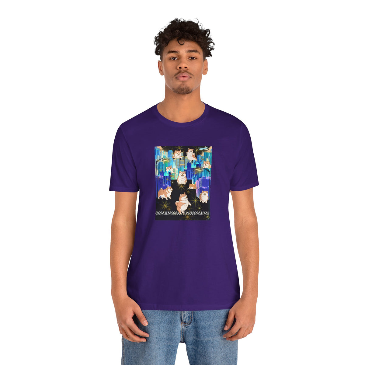 Shiba Inu Cityscape T‑Shirt — One‑of‑a‑Kind Cute Shiba Tee