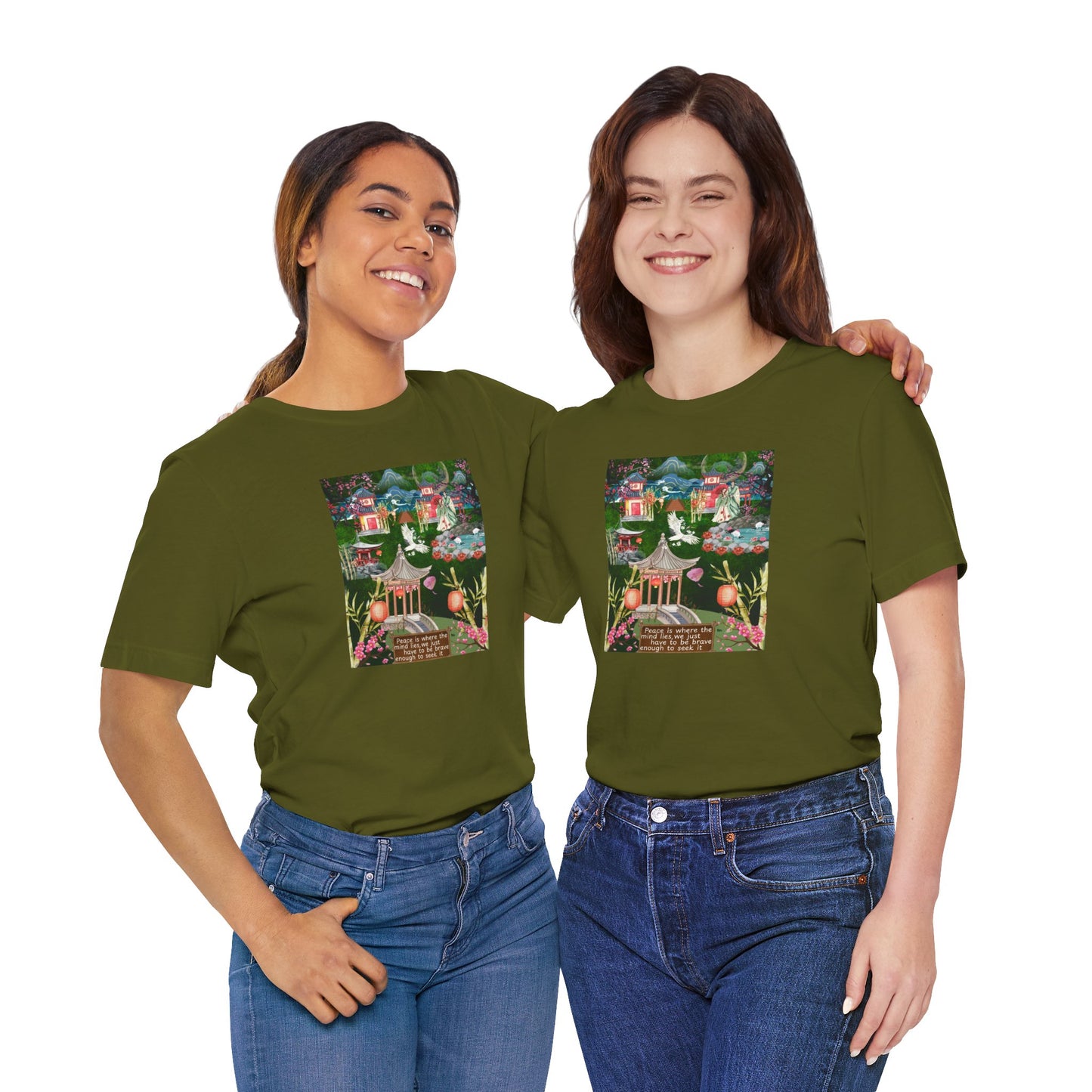 Japanese Garden Graphic Tee — Peaceful Pagoda & Lantern Art T-Shirt