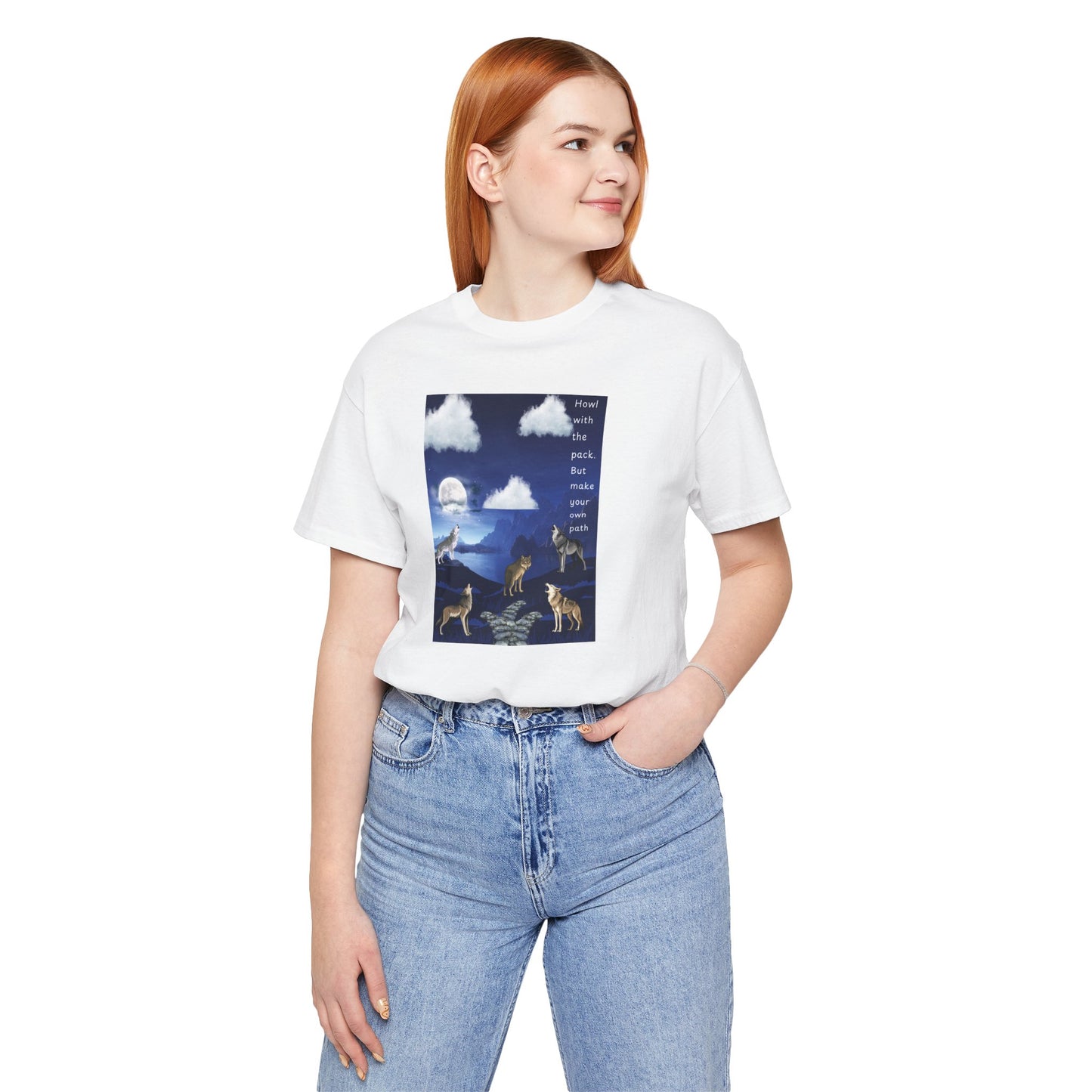 Wolf Moon Graphic Tee — "Pack Makes a House a Home"