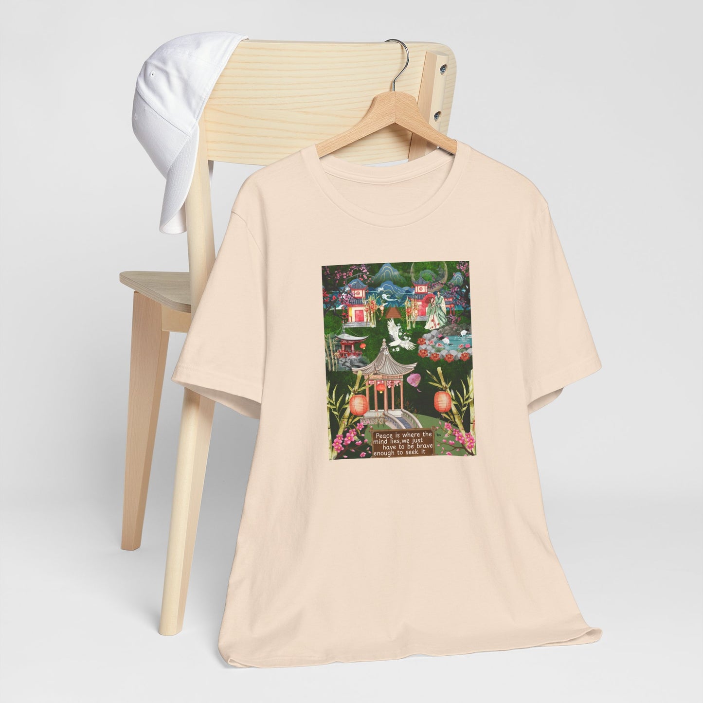 Japanese Garden Graphic Tee — Peaceful Pagoda & Lantern Art T-Shirt