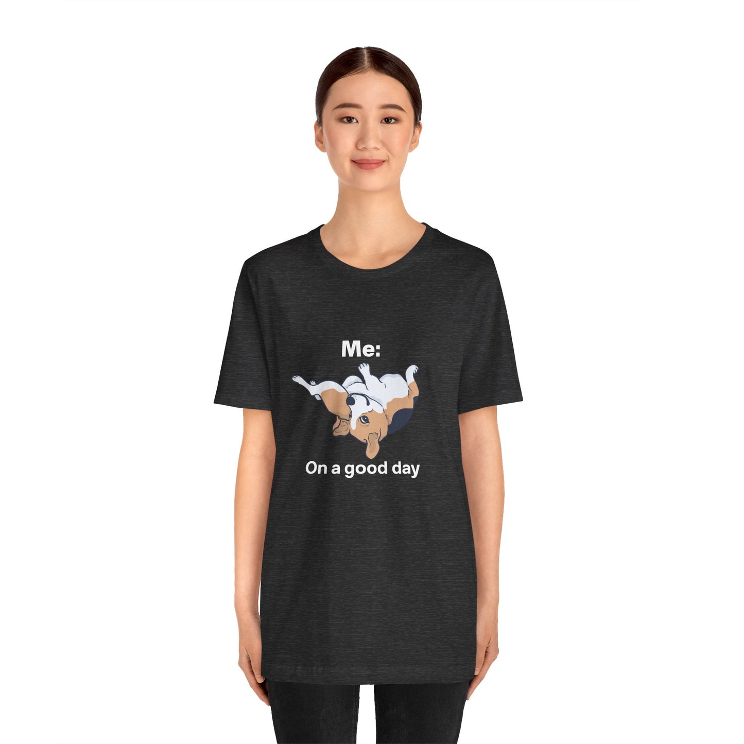 Beagle Rolling Cute Dog Tee — Playful Beagle Graphic T-Shirt