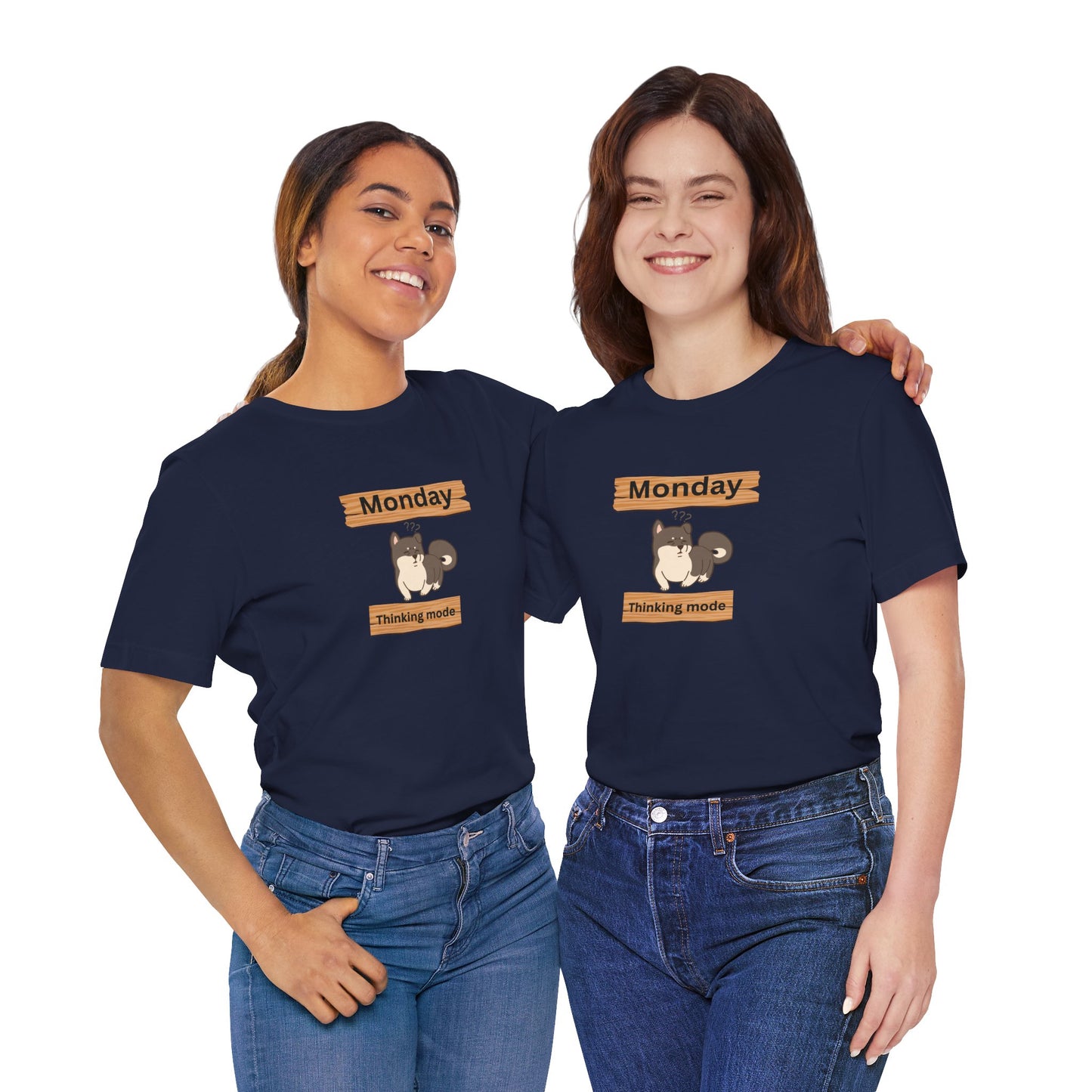 Monday Thinking Mode T-Shirt — Cute Shiba Inu Graphic Tee