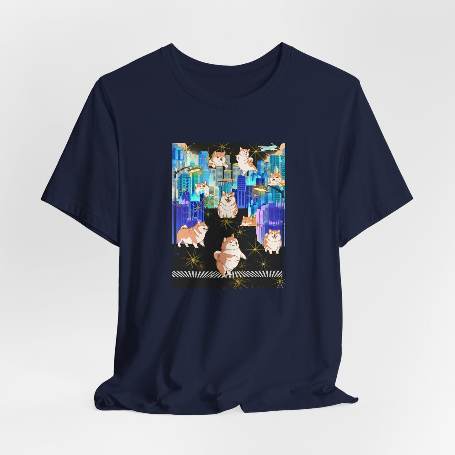 Shiba Inu Cityscape T‑Shirt — One‑of‑a‑Kind Cute Shiba Tee