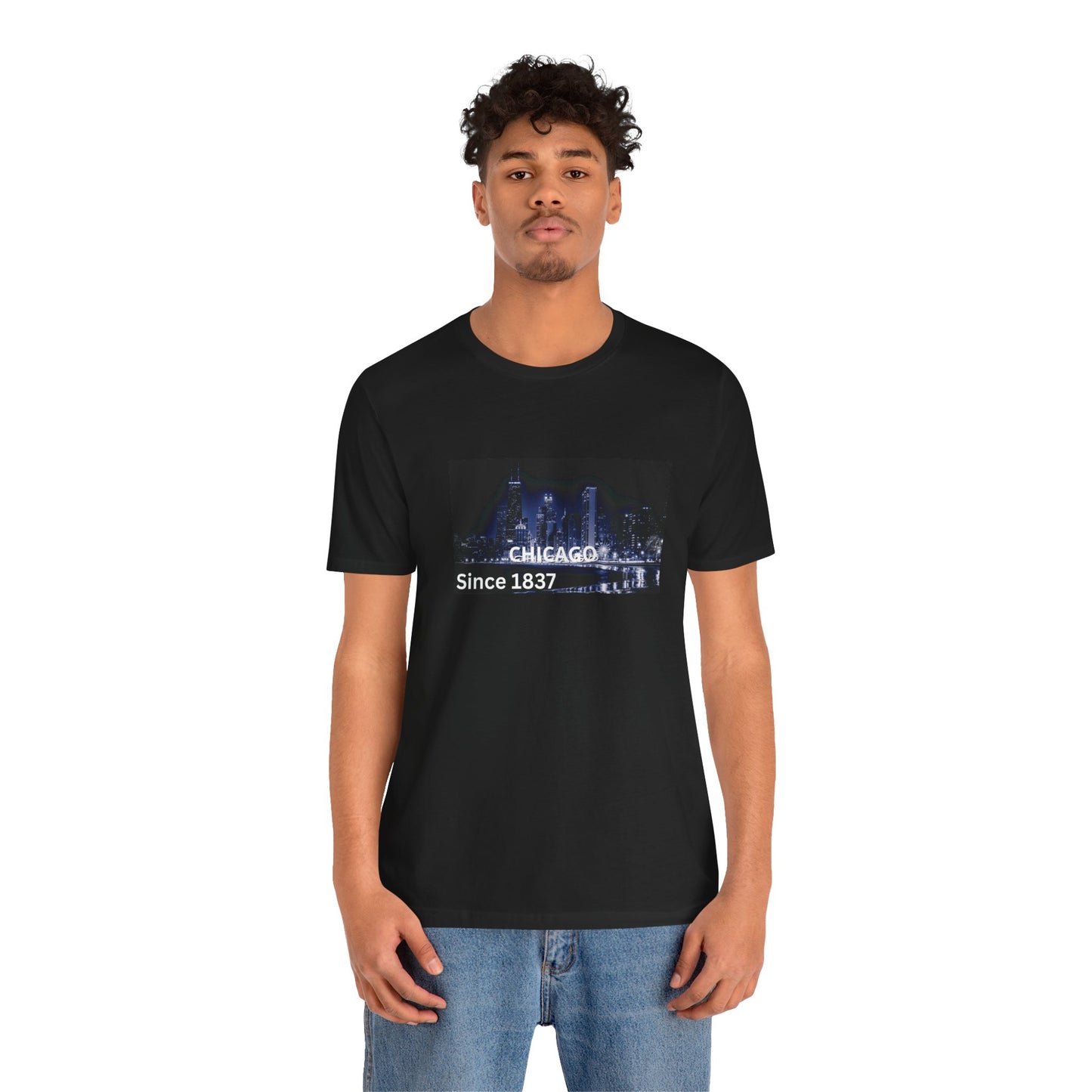 Chicago Skyline T-Shirt — "CHICAGO Since 1837" Nightscape Tee
