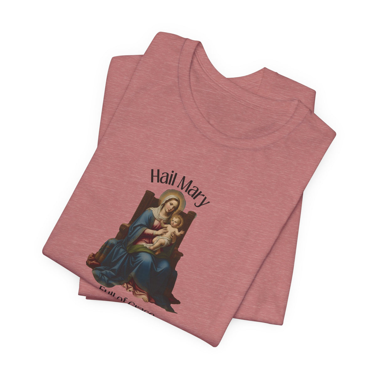 Hail Mary "Full of Grace" Tee — Vintage Madonna Prayer T-Shirt